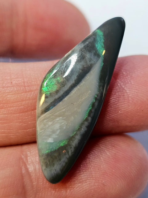 Unique 7.50ct Free-Form Solid Black Opal 742 Global Opals