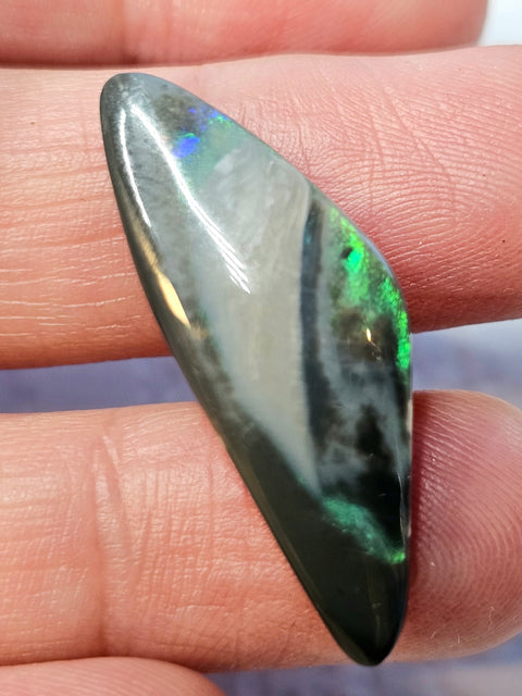 Unique 7.50ct Free-Form Solid Black Opal 742 Global Opals