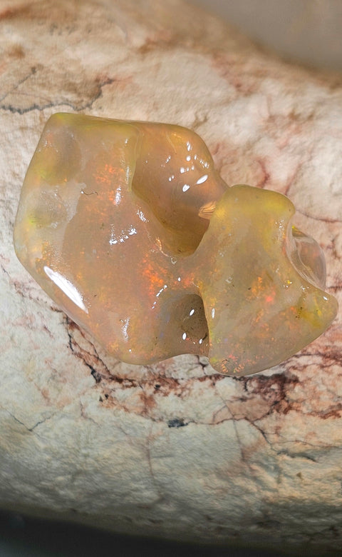 Free-Form Carving Rough-Rubbed Solid 50.50ct Crystal Opal 1210 Global Opals