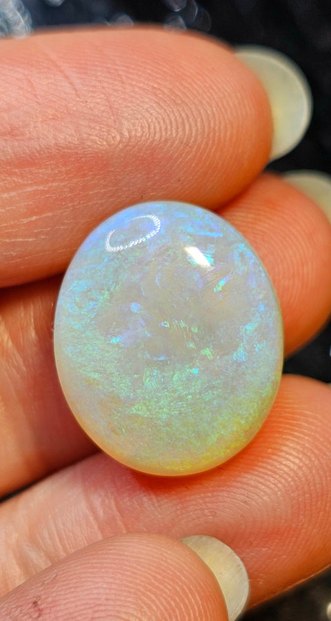 Gorgeous Green High Cabochon 13.20ct Solid Light Opal Gemstone 1568 Global Opals